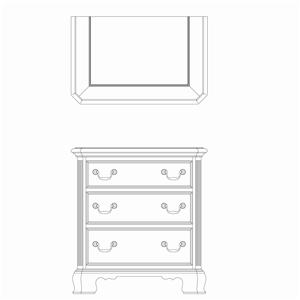 American Drew Cherry Grove 45th 791420 3 Drawer Night Stand Howell